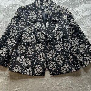Josephine Floral Black and White Women's Jacket